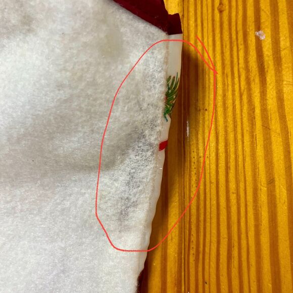 Vintage Satin Christmas Stocking Victorian Style Teddy Santa Horse Giordano 18” - Picture 8 of 13